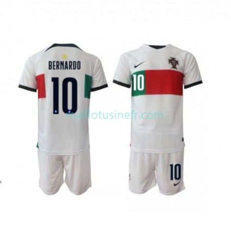 Maillot de Foot Portugal Bernardo 10 Extérieur Coupe du monde 2022 - Enfant Maillot de Foot Portugal Bernardo 10 Extérieur Coupe du monde 2022 - Enfant